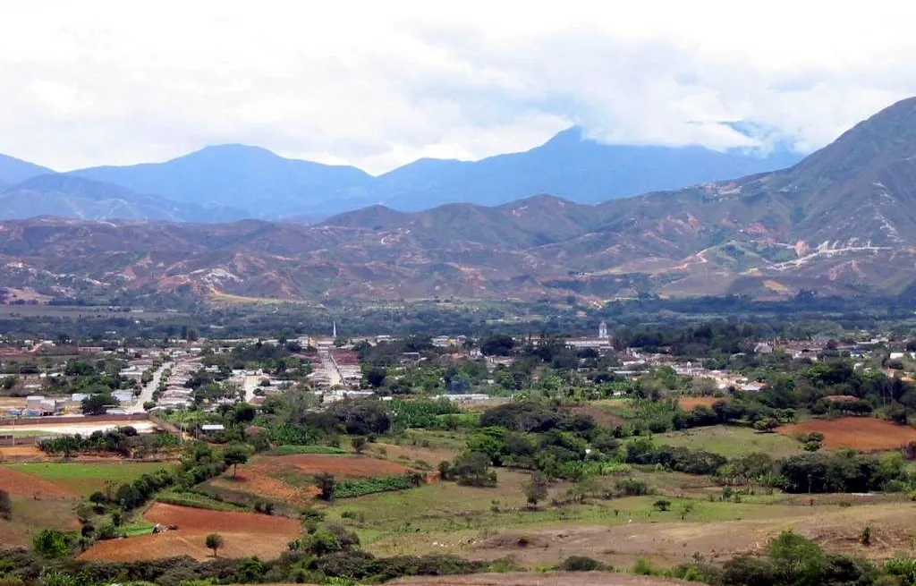Vista aérea de los lotes campestres en venta en Ábrego, Norte de Santander